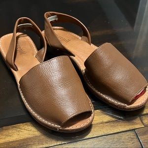 Pure Jill Monarca Peep Toe Leather Sandals Size 6.5